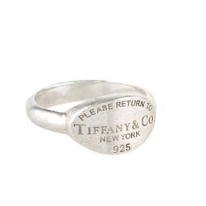 Tiffany and co oval tag ring